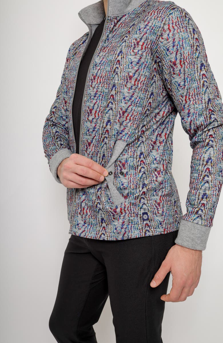 PINO BY PINOPORTE Handfill Bomber Jacket, Alternate, color, Grey Multi