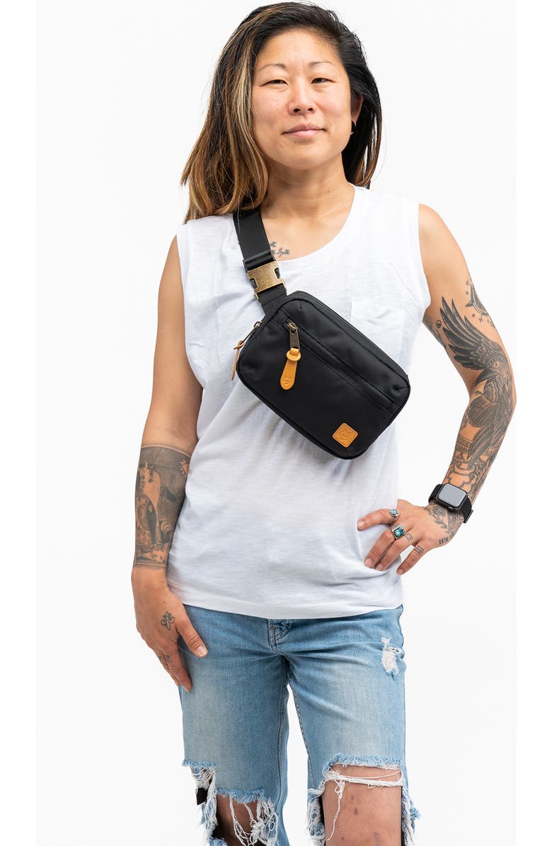 Product of the North Cross Body Sustainable Bag, Alternate, color, Black