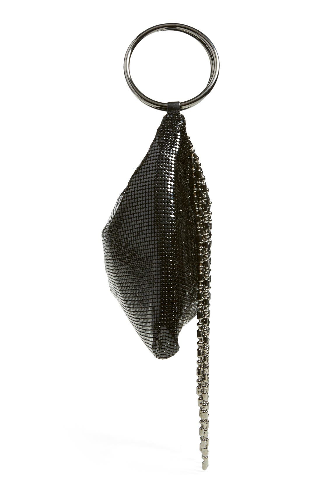Cascade Fringe Evening Bag, Alternate, color, BLACK
