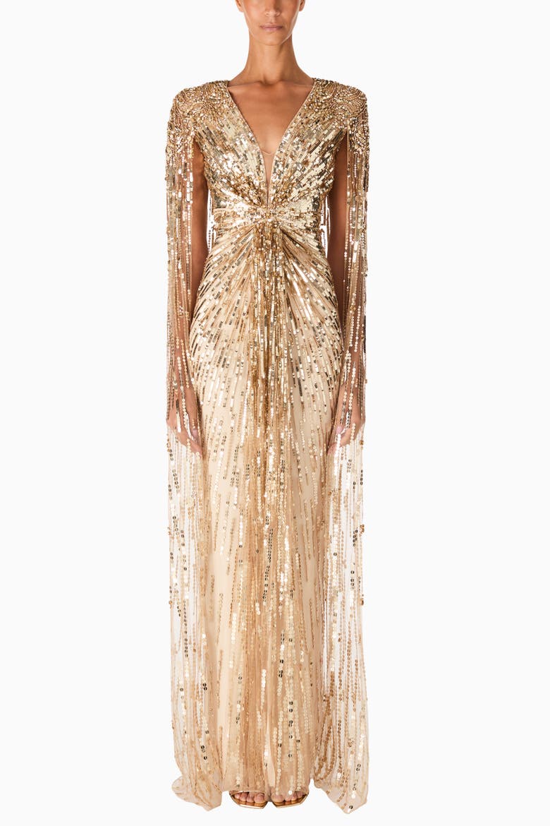 Gold Rush Gown, Alternate, color, Illusion