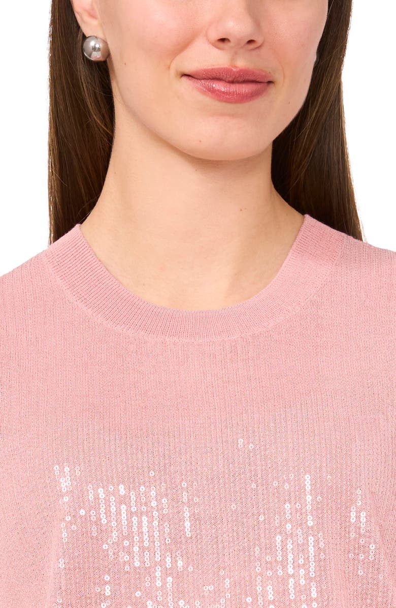 Halogen<sup>®</sup> Sequin Sweater, Alternate, color, Bridal Rose