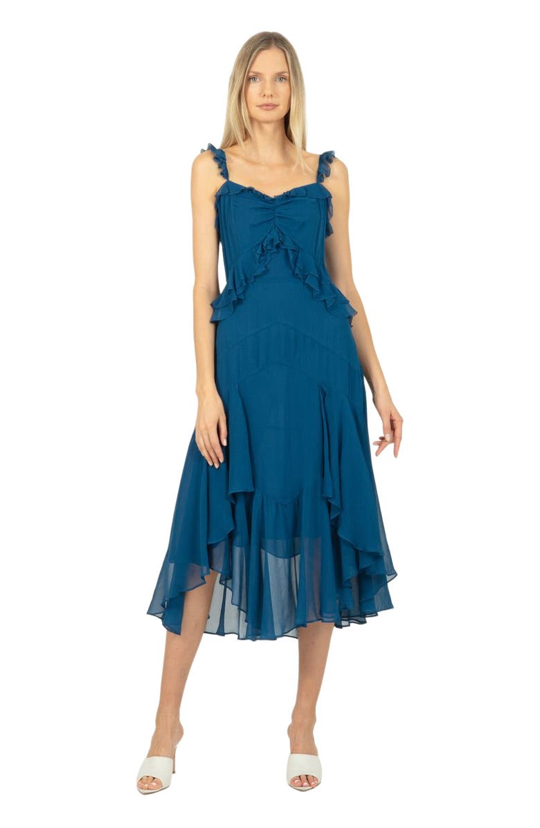 SECRET MISSION Inessa Midi Dress, Alternate, color, Deep Blue Sea