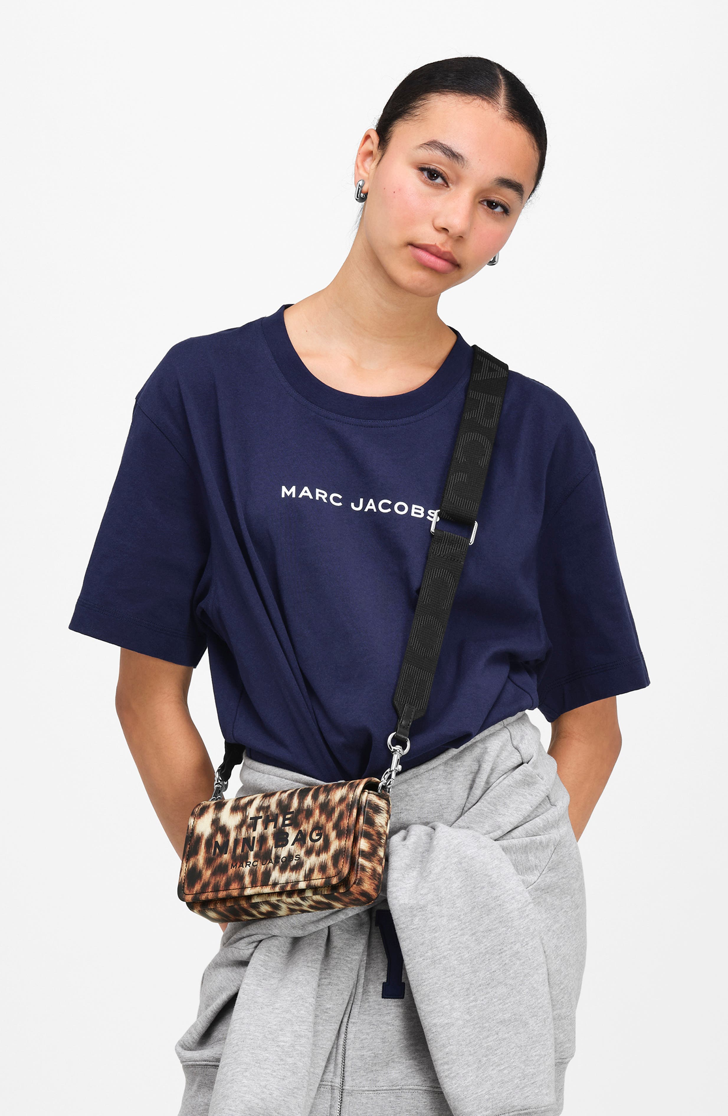 The Leopard Leather Mini Bag, Alternate, color, BROWN MULTI