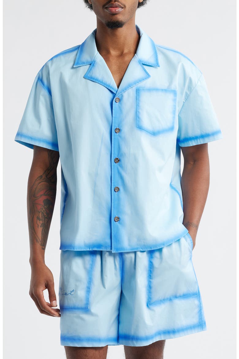 Ocean Spray Cotton Camp Shirt (Nordstrom Exclusive), Main, color, BLUE