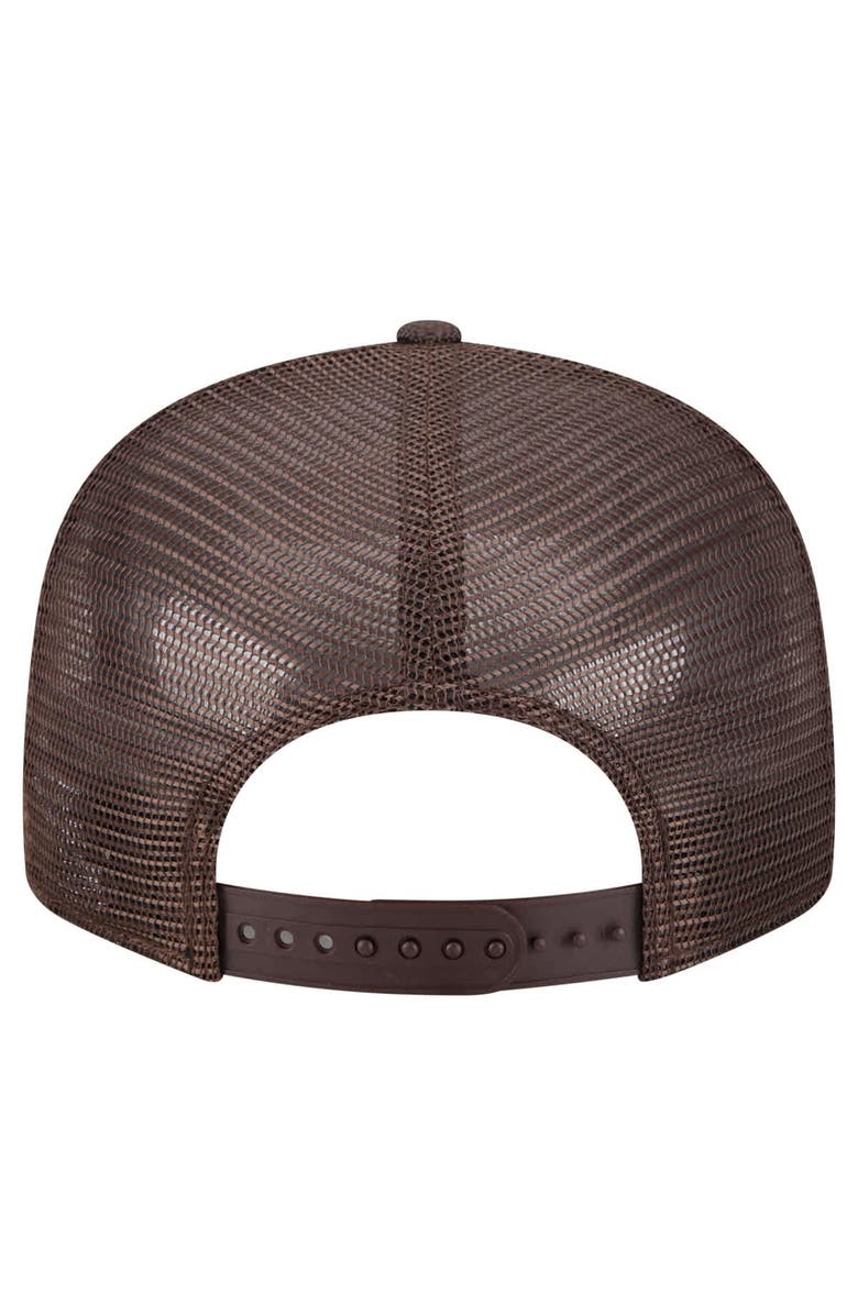 New Era Men's New Era  Brown San Diego Padres Split Panel 9FIFTY Trucker Snapback, Alternate, color, 