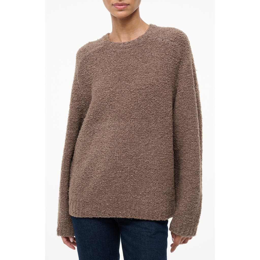Staud Siren Sweater & Scarf Set In Brown