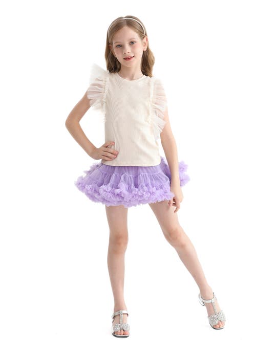Mimi Tutu Purple Lavender Bow Tulle Skirt In Purple