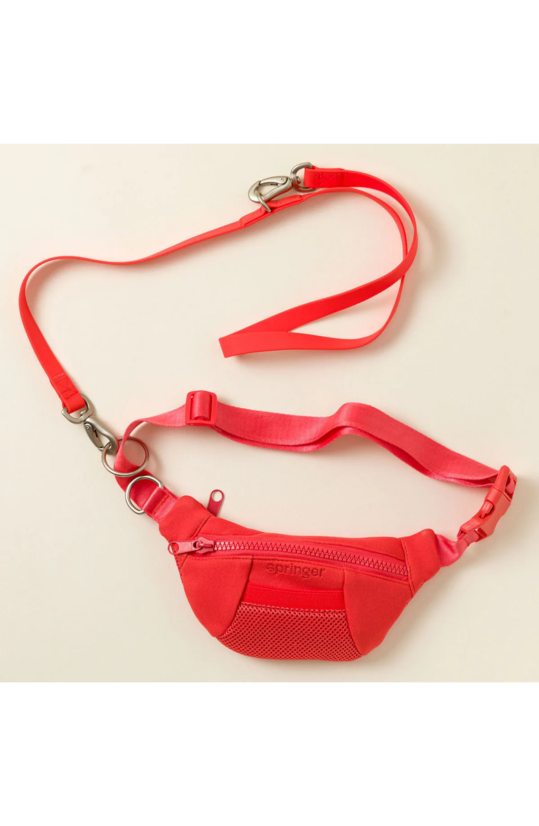 Uncommon Goods 4-in-1 Hands-Free Dog Walking Leash Bag by Springer Pets, Alternate, color, Bright Red