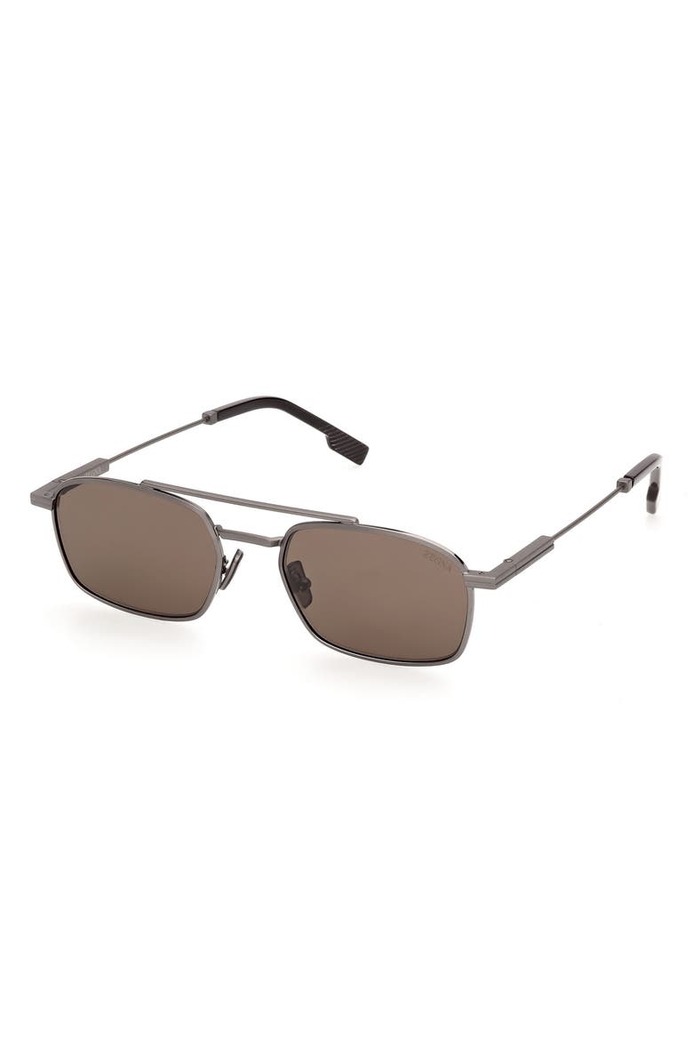 ZEGNA 54mm Square Sunglasses, Alternate, color, 