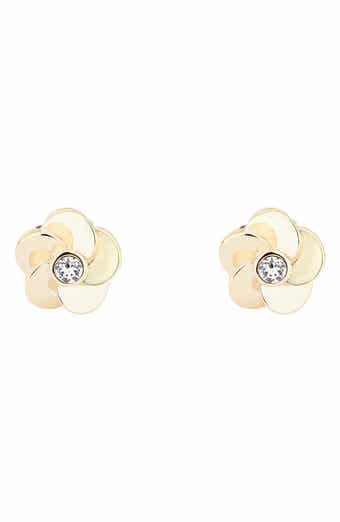 Pelipa Polished Flower Stud Earrings