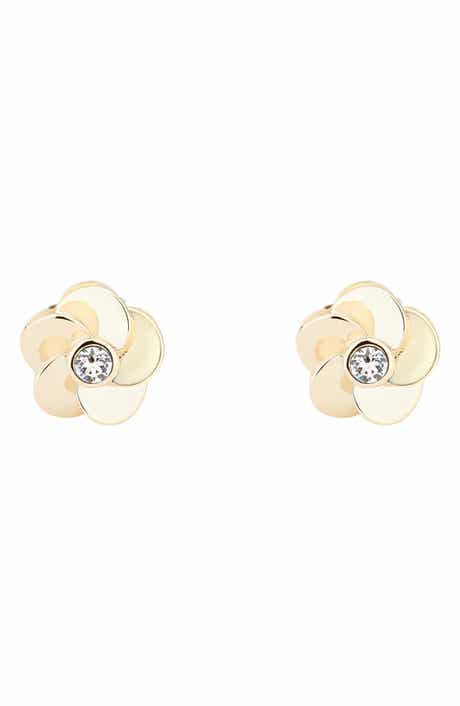 Pelipa Polished Flower Stud Earrings