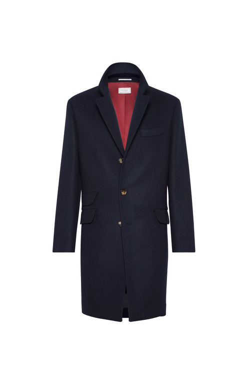 Brunello Cucinelli Cashmere Outwear Jacket Clothing In Blue