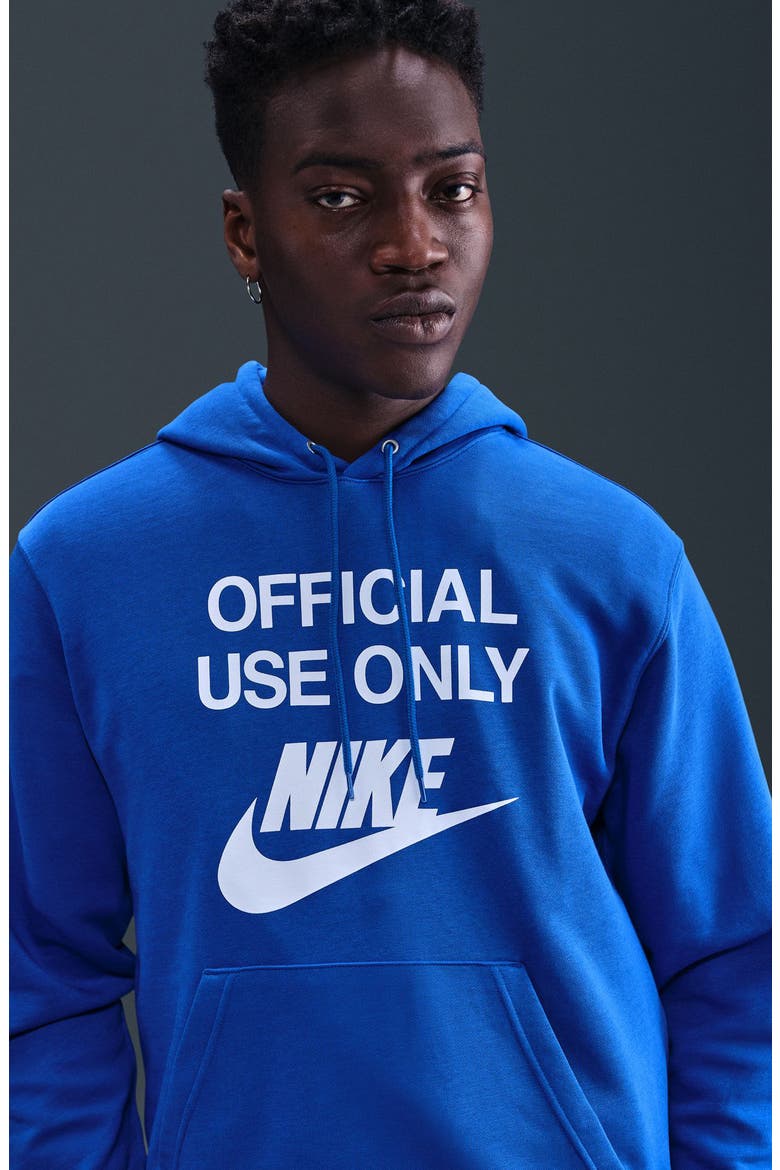 Club French Terry Pullover Hoodie, Alternate, color, GAME ROYAL/ WHITE