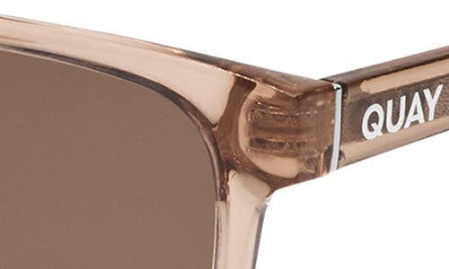 Quay Unplugged 56mm Polarized Square Sunglasses In Neutral
