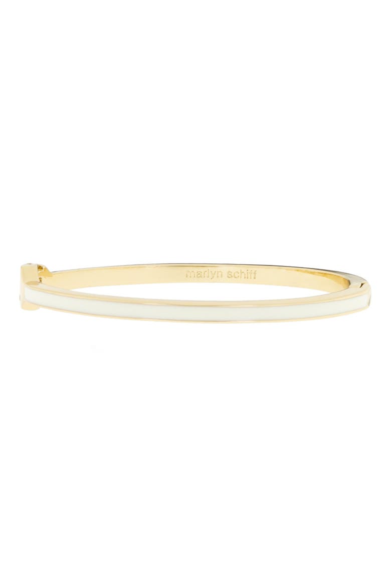 Thin Enamel Hinge Bracelet, Main, color, GOLD IVORY
