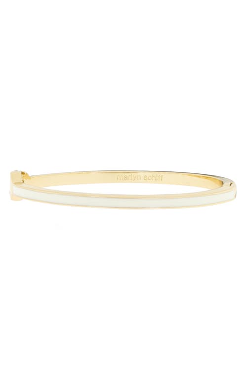 Marlyn Schiff Thin Enamel Hinge Bracelet In Gold