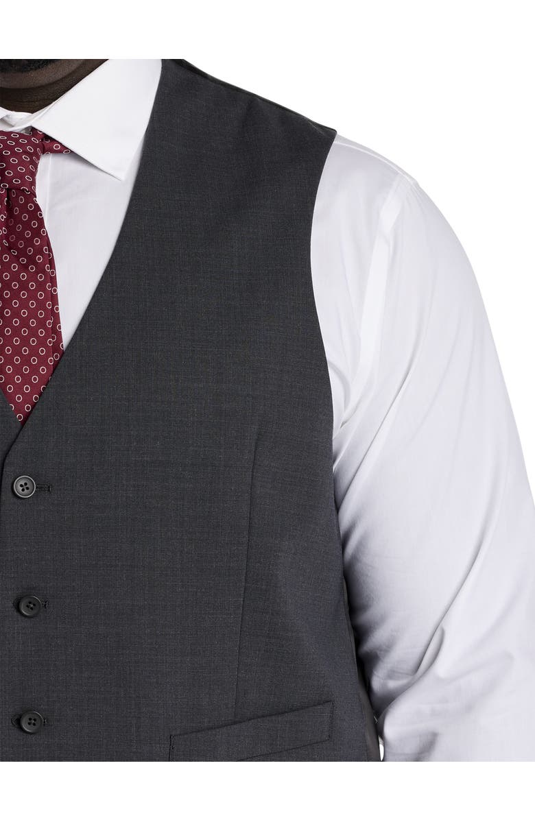 Oak Hill by DXL Big 
Tall Perfect Fit Vest, Alternate, color, Charcoal