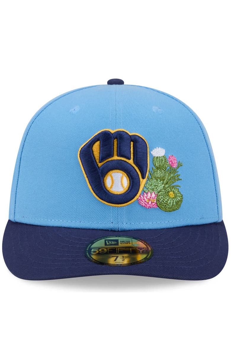 New Era Men's New Era  Light Blue/Navy Milwaukee Brewers 2026 Spring Training 59FIFTY Fitted Hat, Alternate, color, Light Blue