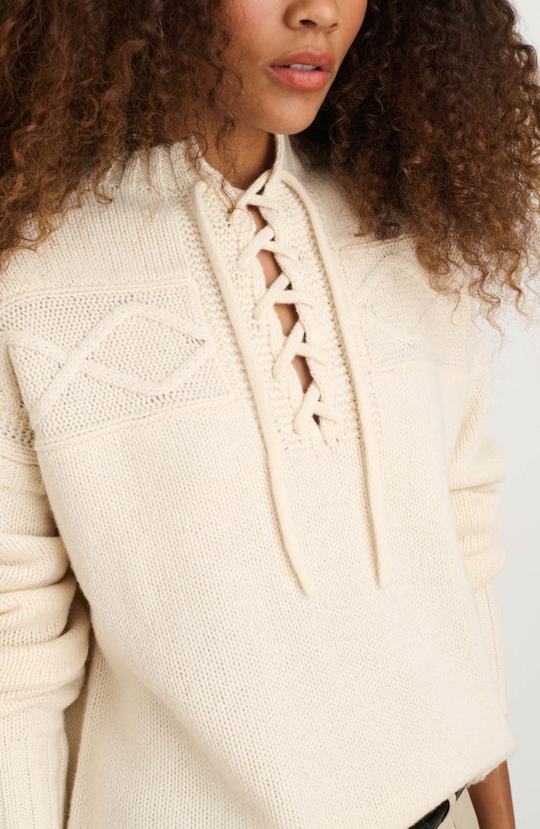 Alex Mill Drawstring Merino Wool Blend Sweater, Alternate, color, 