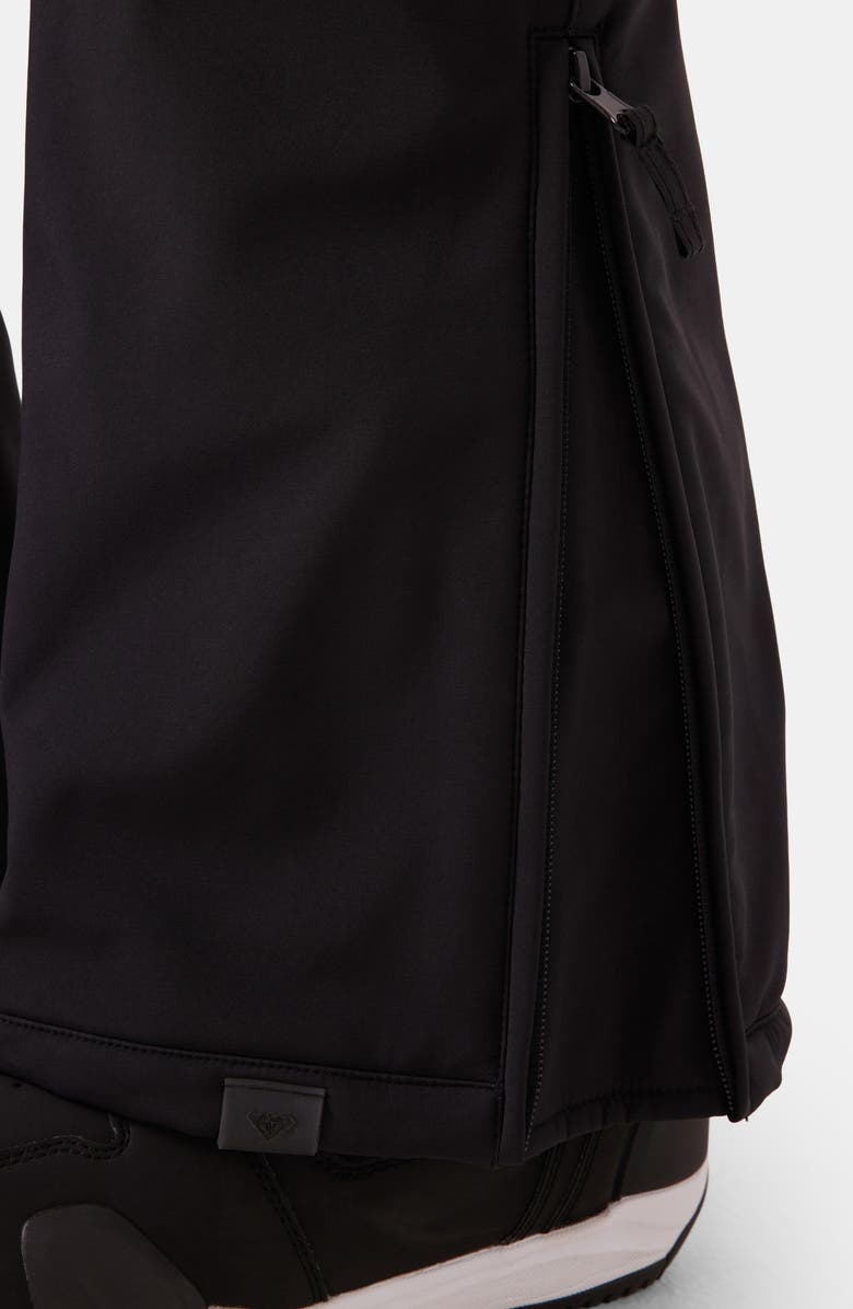 Roxy Summit Waterproof Snow Bib Overalls, Alternate, color, Black