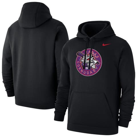 Men's Nike Black TCU Horned Frogs Ranas Cornudas Baseball Club Fleece Pullover Hoodie