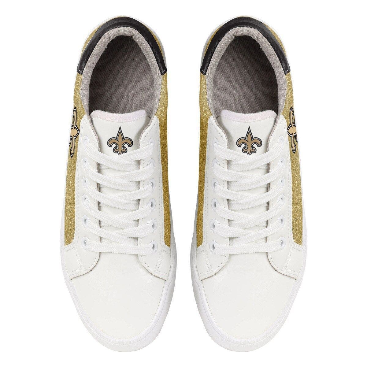 FOCO Women's FOCO New Orleans Saints Glitter Sneakers, Alternate, color, 