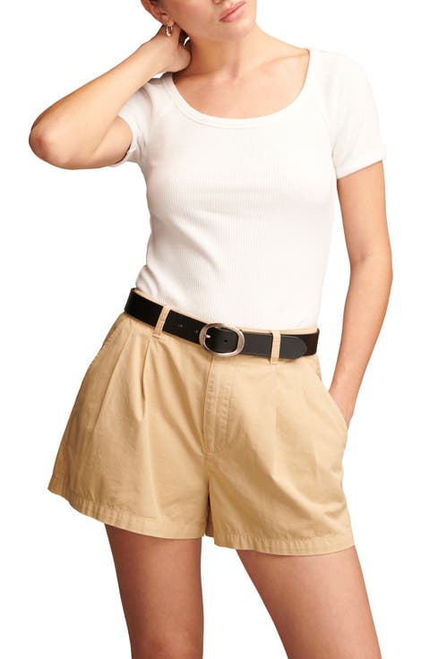 Rib Scoop Neck T-Shirt