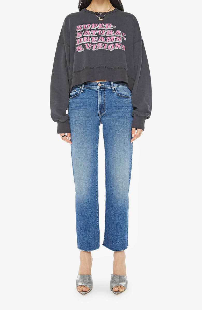 MOTHER The Winger Graphic Cotton Sweatshirt, Alternate, color,