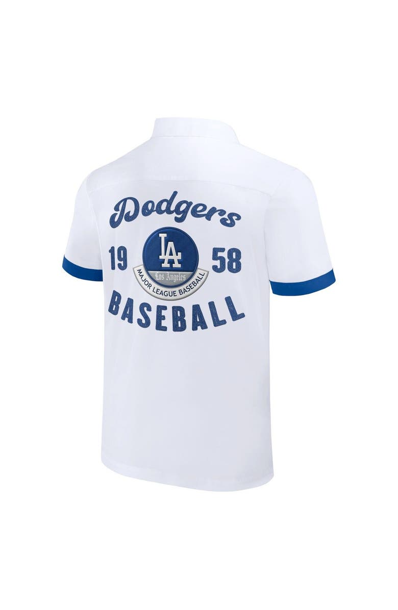 Darius Rucker Collection by Fanatics Men's Darius Rucker Collection by Fanatics  White Los Angeles Dodgers Bowling Button-Up Shirt, Alternate, color, 