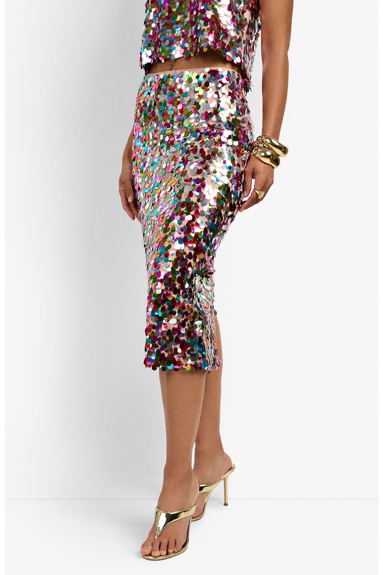 Pearla Sequin Skirt, Alternate, color, Petal Paillettes