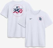 Nike Men's Nike White San Diego Padres Celebrating America's 250th Logo T-Shirt