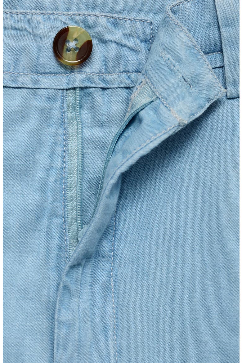 Mid Waist Chambray Shorts, Alternate, color, LIGHT BLUE