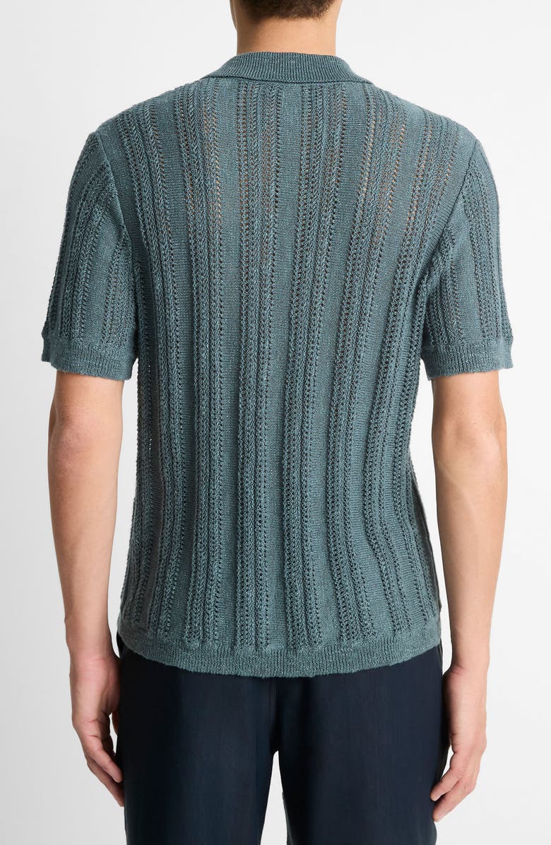 Vince Cabana Knit Button-Up Shirt, Alternate, color, Marlin Teal