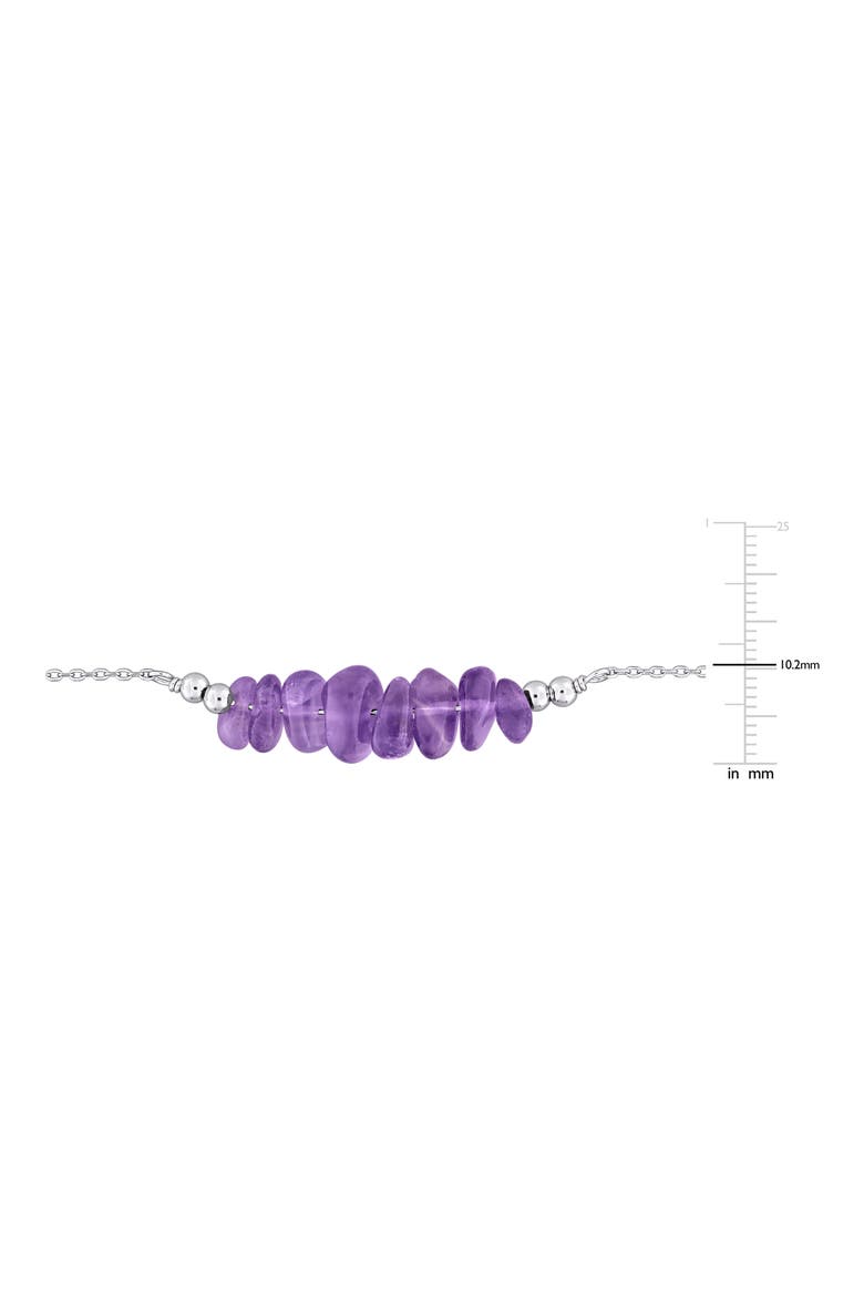 Amethyst Beaded Necklace & Bracelet Set, Alternate, color, PURPLE