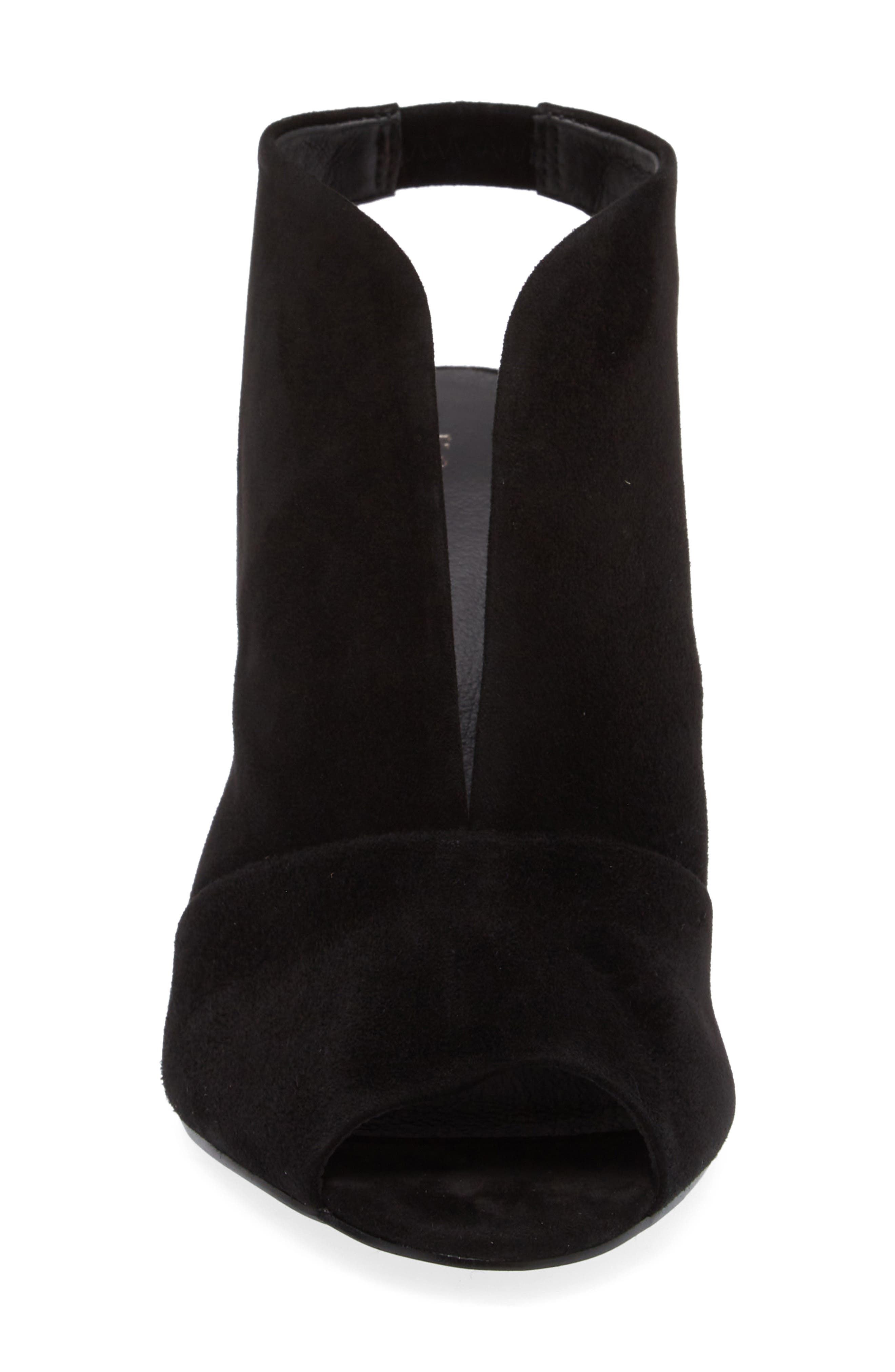 KOKO + PALENKI Pinnacle Ankle Strap Peep Toe Sandal, Alternate, color, Black Suede