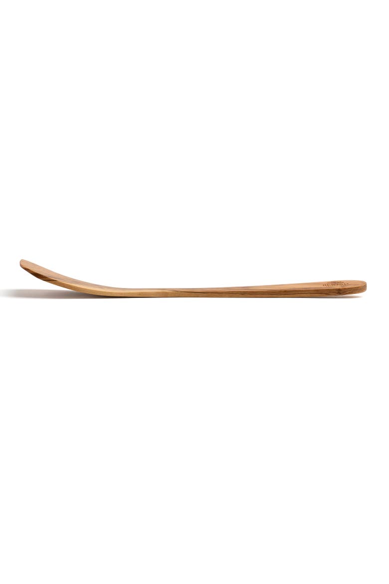 Handcrafted Olive Wood 12 Inch Curved Spatula, Alternate, color, Brown