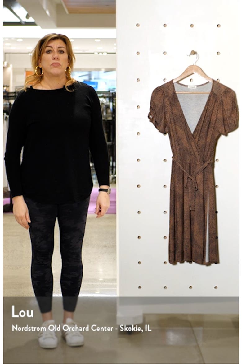 Animal Print Wrap Front Dress video
