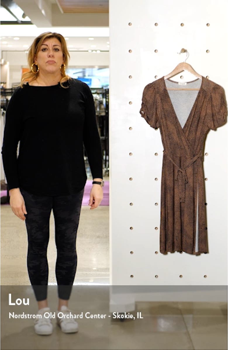 Animal Print Wrap Front Dress, sales video thumbnail