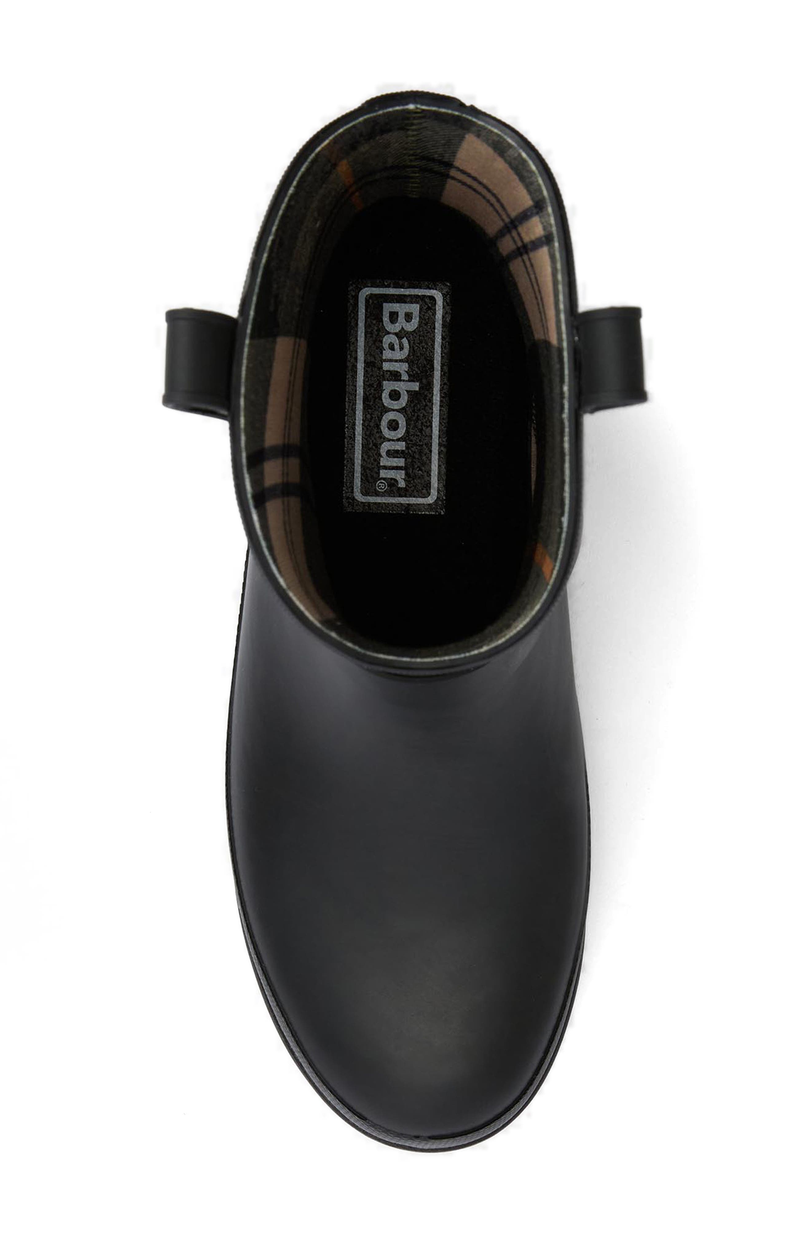 Barbour Elley Harness Rain Boot, Alternate, color, Black