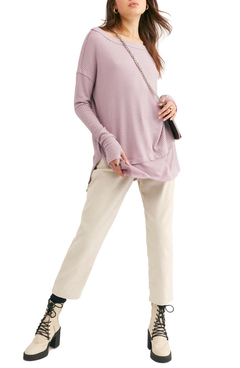 Free People North Shore Thermal Knit Tunic Top, Alternate, color, 