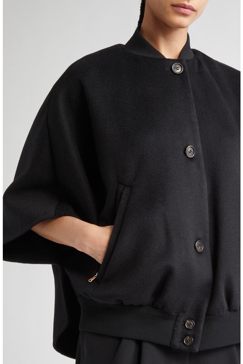 Leticia Double Face Cashmere Cape, Alternate, color, NERO