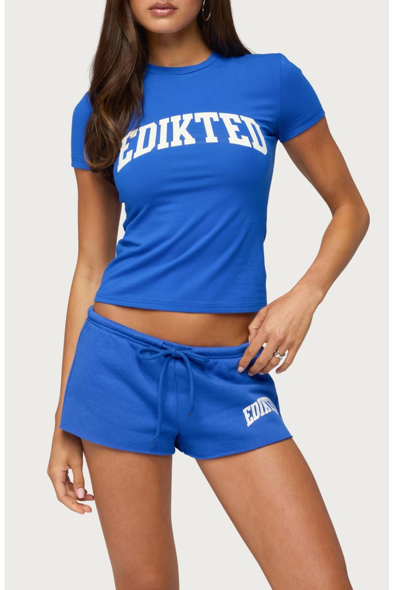 Sporty Babe Logo T-Shirt, Main, color, BLUE