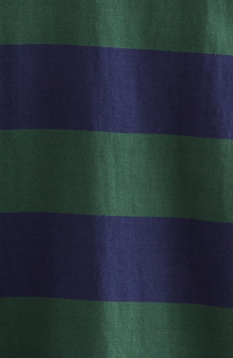 Nordstrom Kids' Stripe Rugby Shirt, Alternate, color, Green P - Navy Topher Stripe
