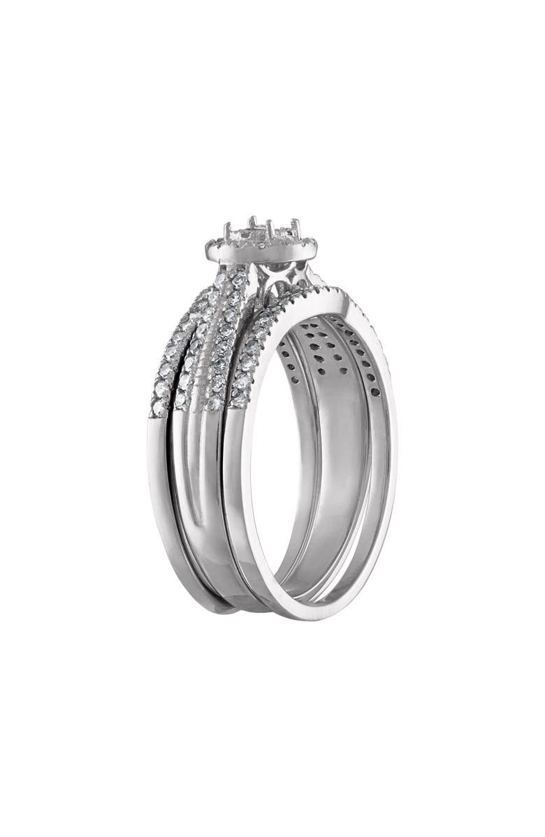 FZN Sterling Silver Diamond Bridal Ring - 0.5ct., Alternate, color,