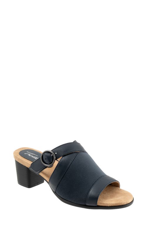 Trotters Mitzie Slide Sandal In Navy Blue
