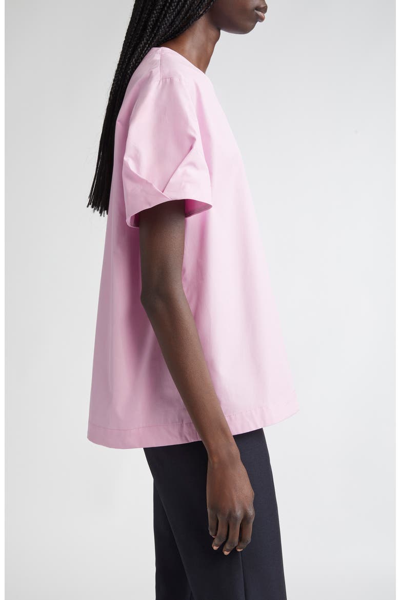 Dahlia Puff Sleeve Cotton Top, Alternate, color, HYDRANGEA PINK