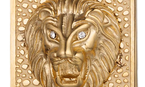 Eye Candy Los Angeles Lion Head Pendant Necklace In Gold