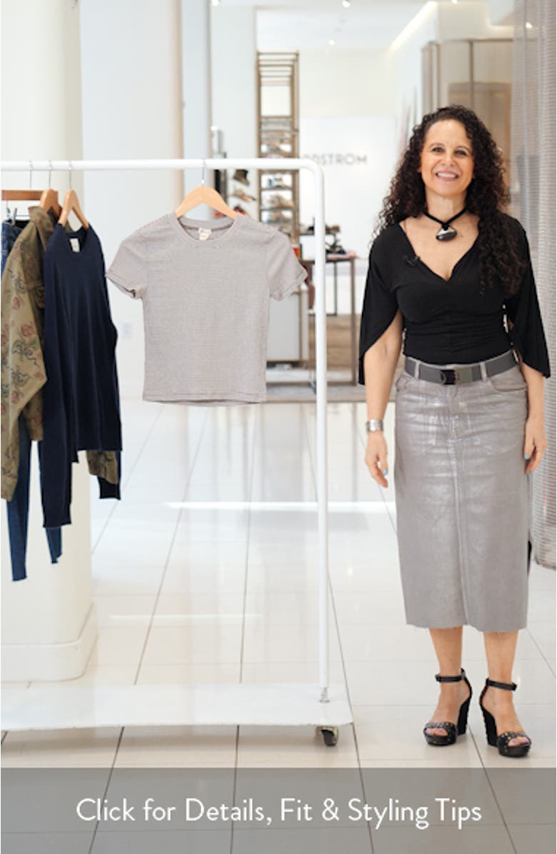 Checked Out Gingham Crop Seersucker T-Shirt, sales video thumbnail