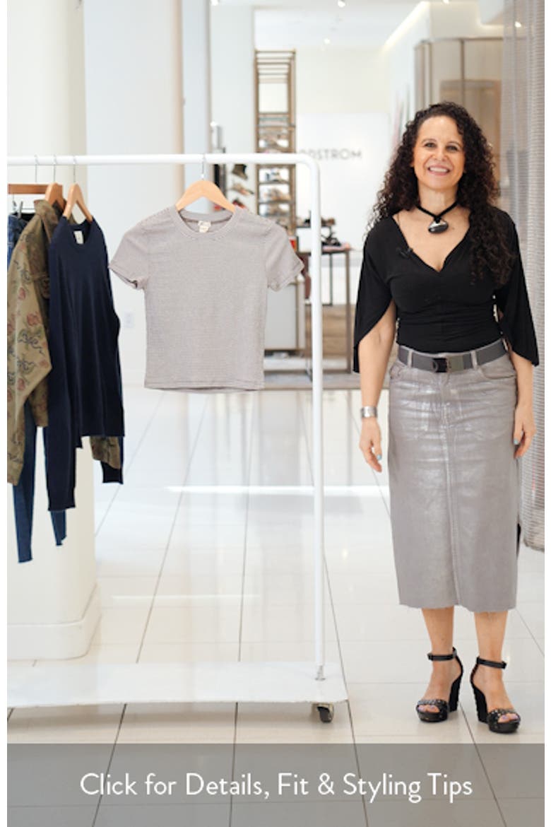 Checked Out Gingham Crop Seersucker T-Shirt video
