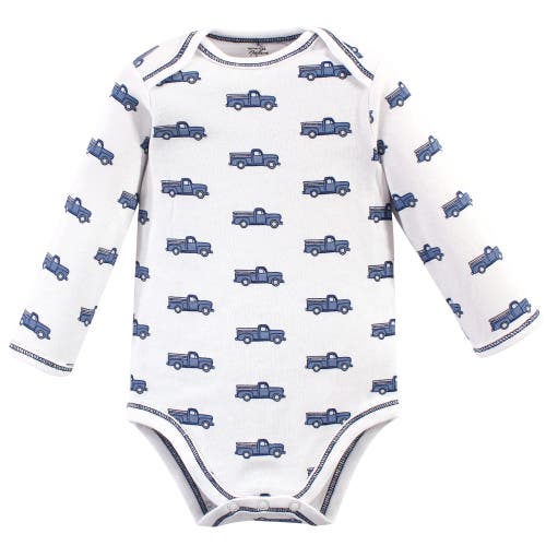 Touched By Nature 5pk Long Sleeve Organic Bodysuits In Multi